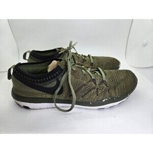 NIKE Free Focus Flyknit Shoes Women's 8.5 Olive Green Running Athletic Sneakers